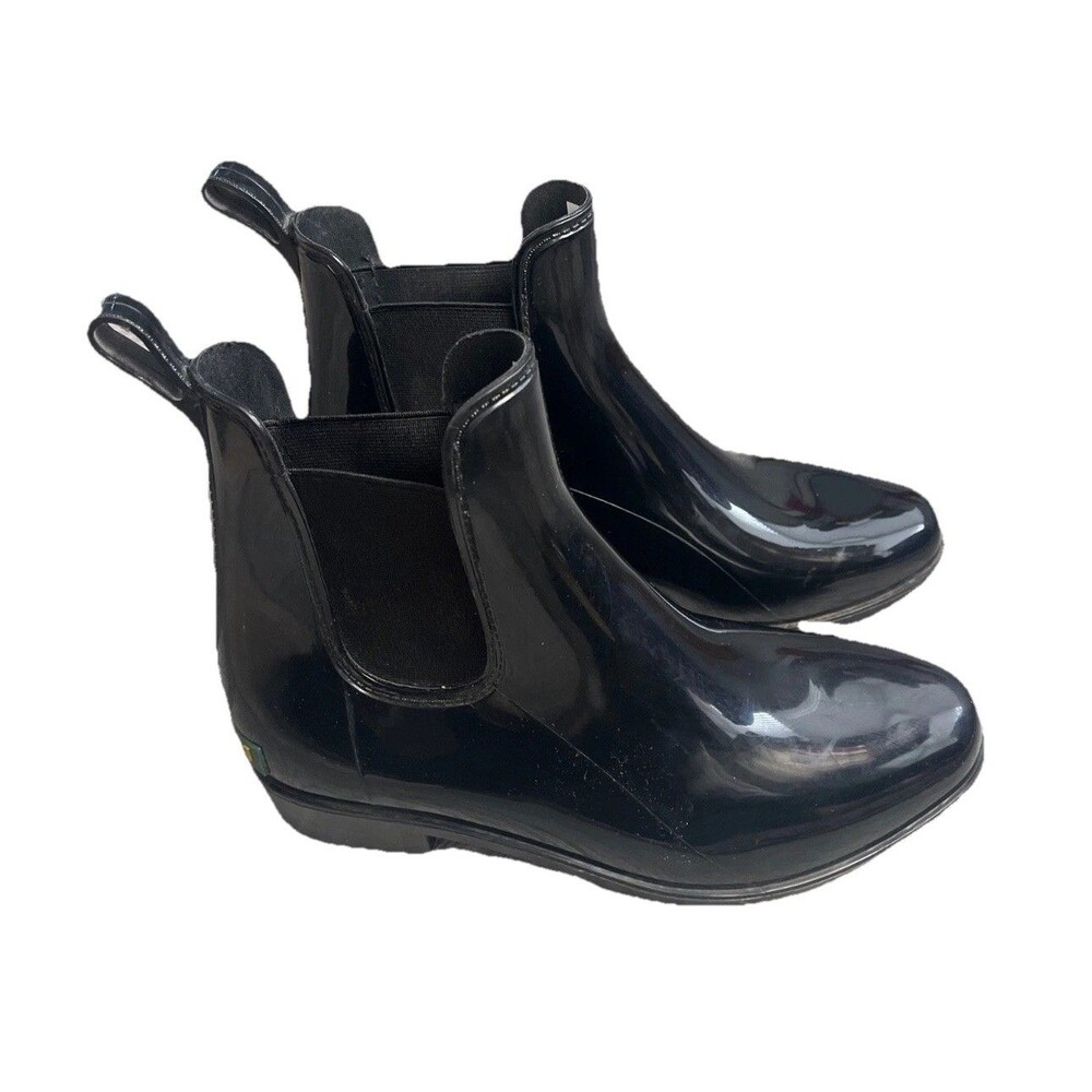 Lauren Ralph Lauren Women’s Tally-Bo-Rai Black Ankle Chelsea Rain Boots Size 8B